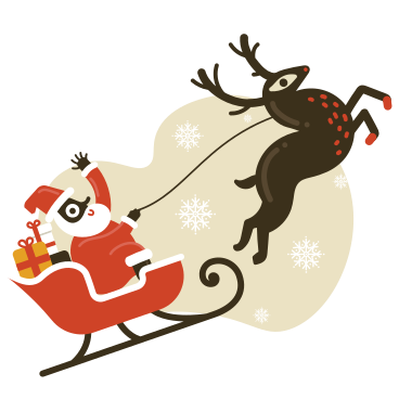 Санта идет в PNG, SVG