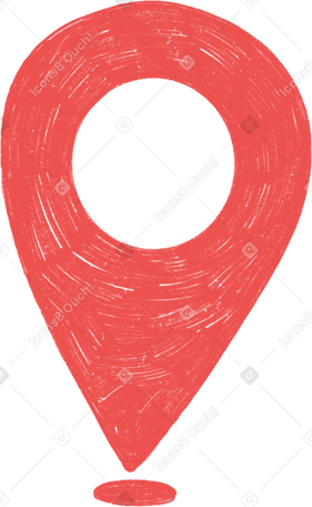red arrival or location marker on the map в PNG, SVG