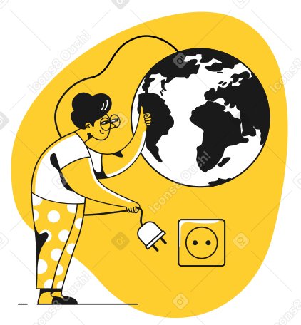Earth hour Illustration in PNG, SVG