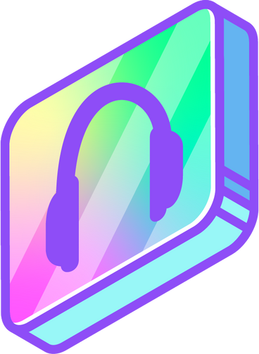 Icon with headphones PNG, SVG