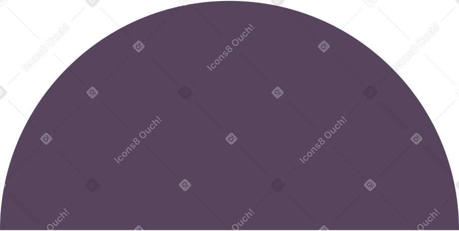 purple semicircle PNG, SVG