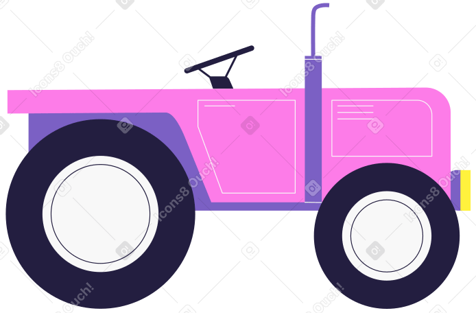 tractor Illustration in PNG, SVG