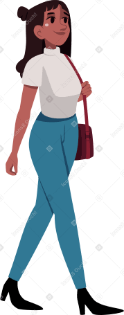 mujer con bolso PNG, SVG