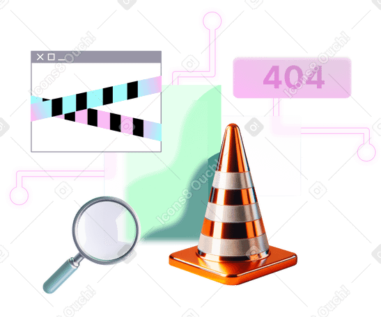 404, not found error page PNG, SVG