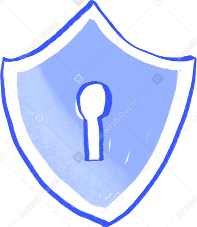 shield with a key hole в PNG, SVG