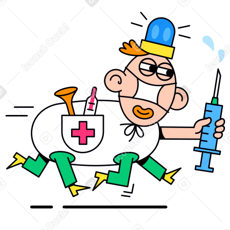 Vaccination Illustration in PNG, SVG