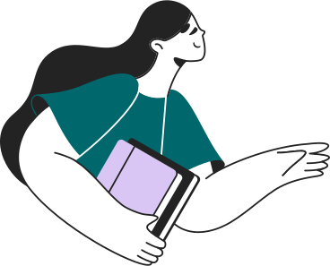 girl with folders of documents PNG, SVG