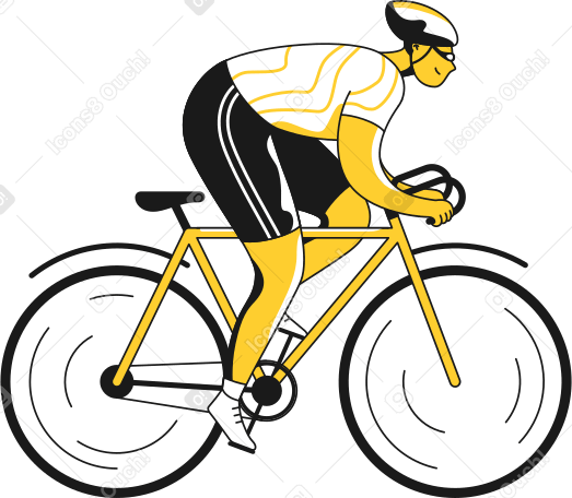 Гоночный велосипедист в PNG, SVG
