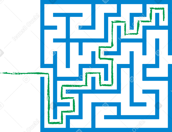green path maze Illustration in PNG, SVG