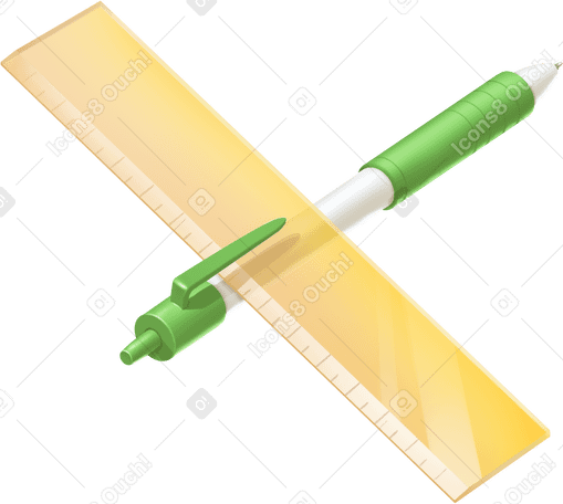 pen with ruler PNG, SVG