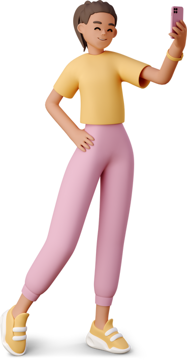 woman taking funny photo PNG, SVG