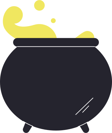 big cauldron with splashes PNG, SVG