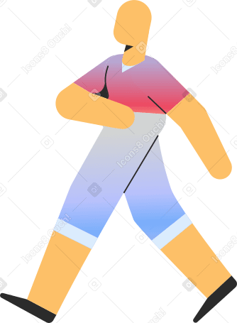 person in shorts walking PNG, SVG