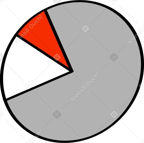 pie chart gray graph в PNG, SVG