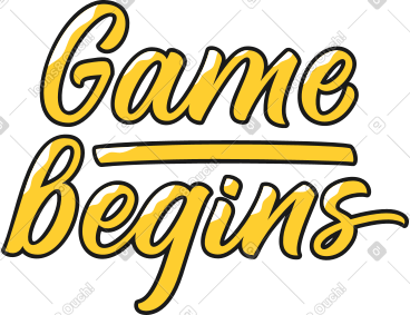 Lettering game begins PNG, SVG