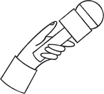 Hand with microphone PNG、SVG