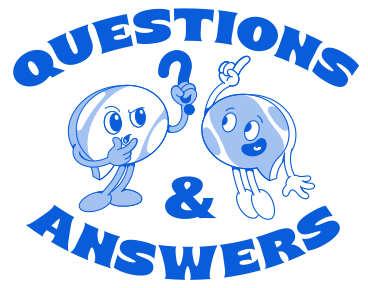 Lettering Questions & Answers with speech bubbles PNG, SVG