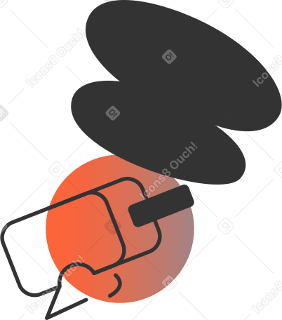 head with virtual reality headset vr Illustration in PNG, SVG