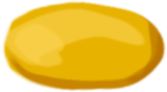 Одна золотая монета в PNG, SVG