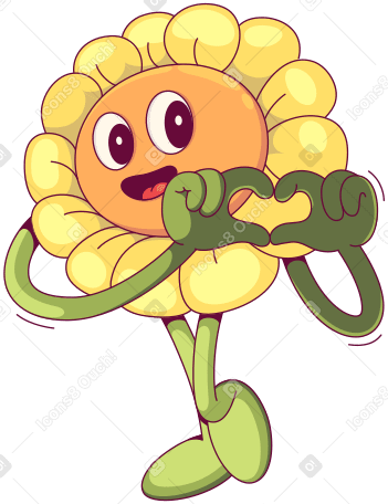 Blume, die ein handherz macht PNG, SVG