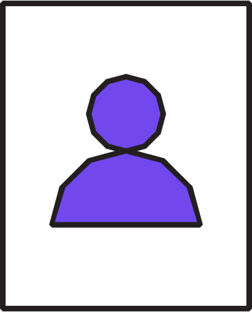 Square icon with man PNG, SVG