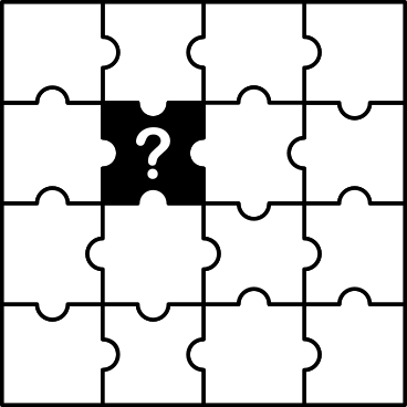 puzzle with the last missing piece PNG, SVG