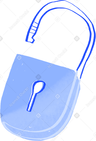open lock Illustration in PNG, SVG