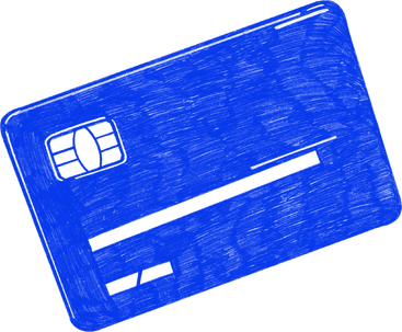 blue bank card PNG, SVG