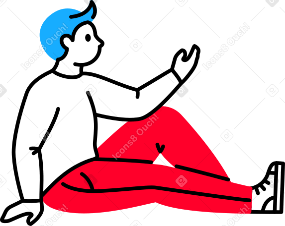 person sitting and leaning on one arm PNG, SVG