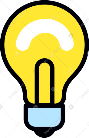 yellow light bulb Illustration in PNG, SVG