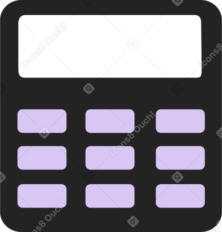 black calculator PNG, SVG