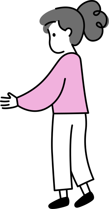 young woman with her hand outstretched PNG, SVG