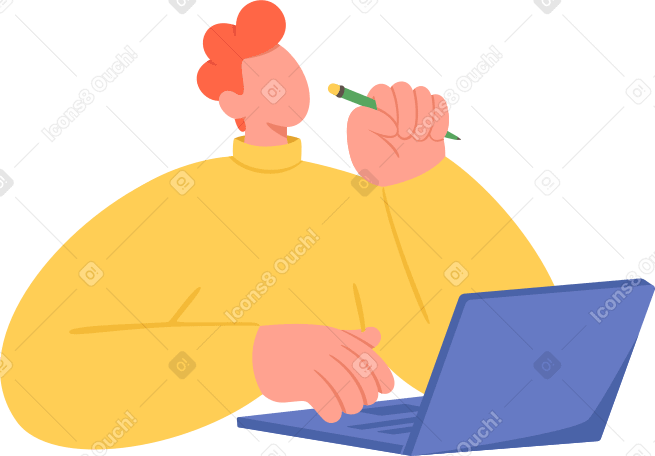 man with pen PNG, SVG