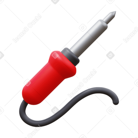 3D soldering iron PNG, SVG