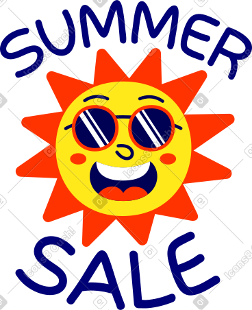 用太阳镜文字刻字夏季销售太阳 PNG, SVG