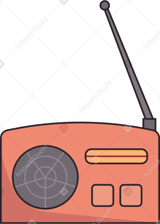 vintage radio receiver PNG, SVG
