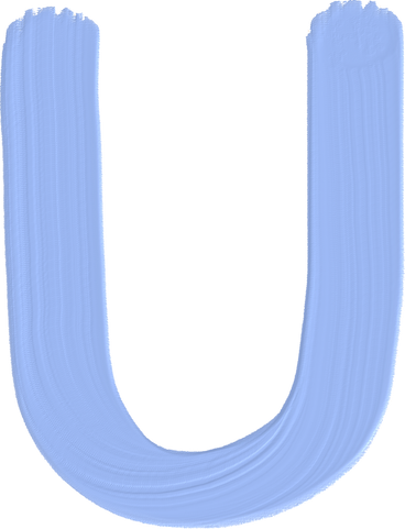 blue letter u PNG, SVG