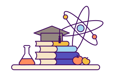 Natural science and school supplies PNG, SVG