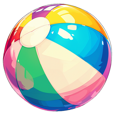 Летний пляжный мяч в PNG, SVG