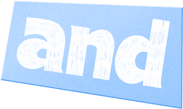 lettering and on blue background PNG, SVG