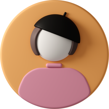 profile picture of woman in black hat and pink shirt PNG, SVG