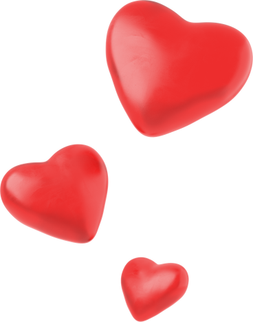 floating red hearts PNG、SVG