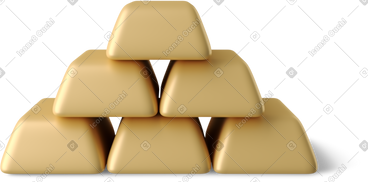 Pile of gold bars PNG, SVG