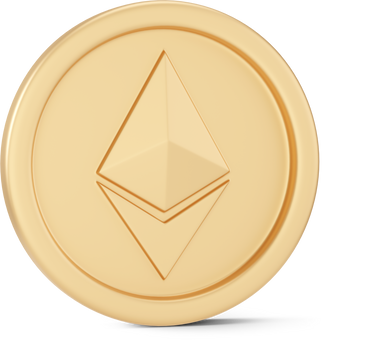Fronte della moneta di ethereum in piedi PNG, SVG