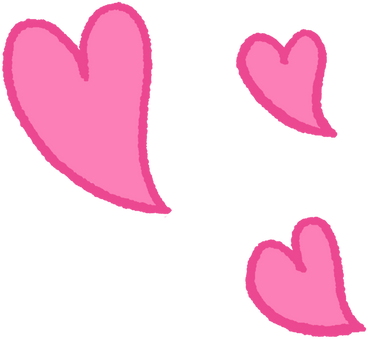 three hearts PNG, SVG