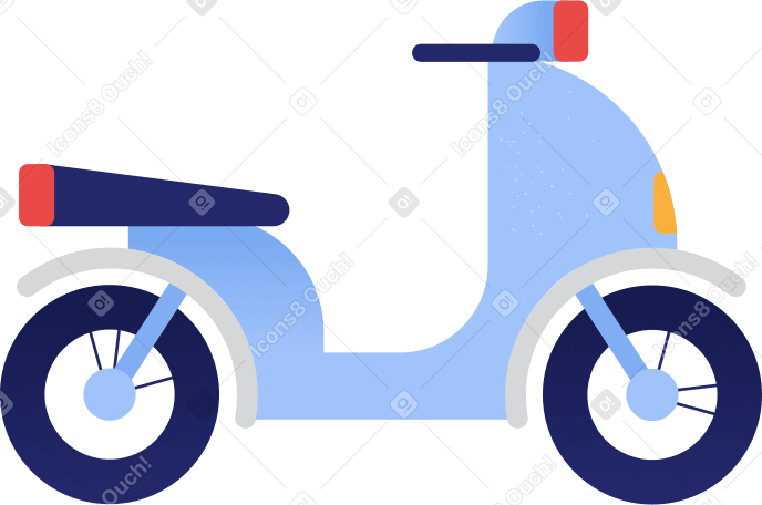 motocycle Illustration in PNG, SVG