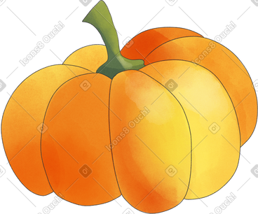 Orange pumpkin PNG, SVG