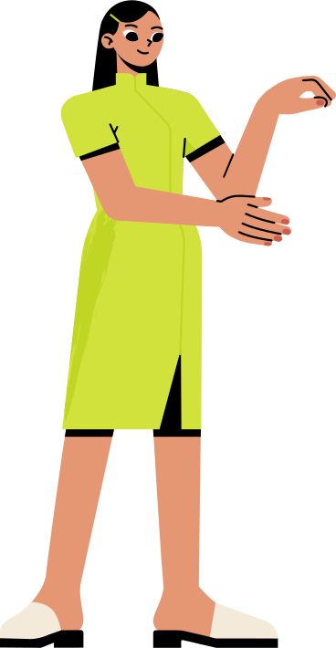 woman in an asian-style dress PNG, SVG