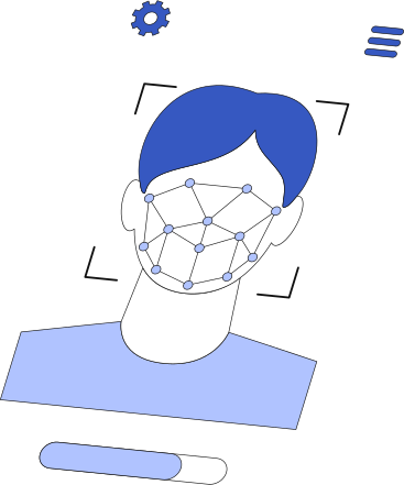顔認証システムの画面 PNG、SVG