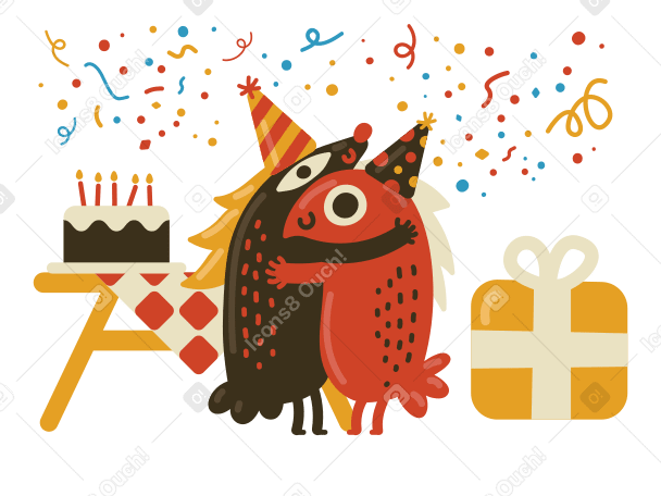 Happy birthday party  Illustration in PNG, SVG